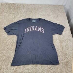 Wright + Ditson Indians T Shirt Mens 2XL Gray Short Sleeve Crew Neck Graphic Tee